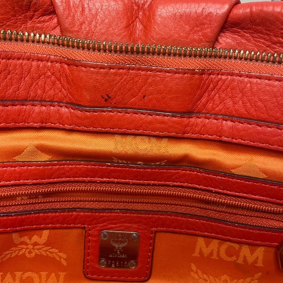 MCM Orange Mono Hand Tote - Picture 5 of 13